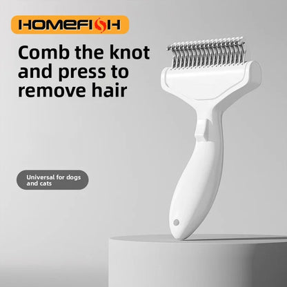 Pet Grooming Brush Floating Stainless Steel Deshedding Device For Long Haired Pets TikTok Viral 2026 Gift