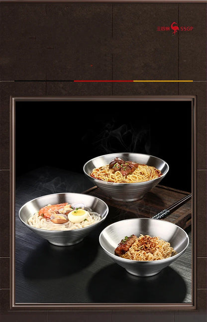 Steel Stainless Ramen Bowl 1.4L Insulating Christmas Gift