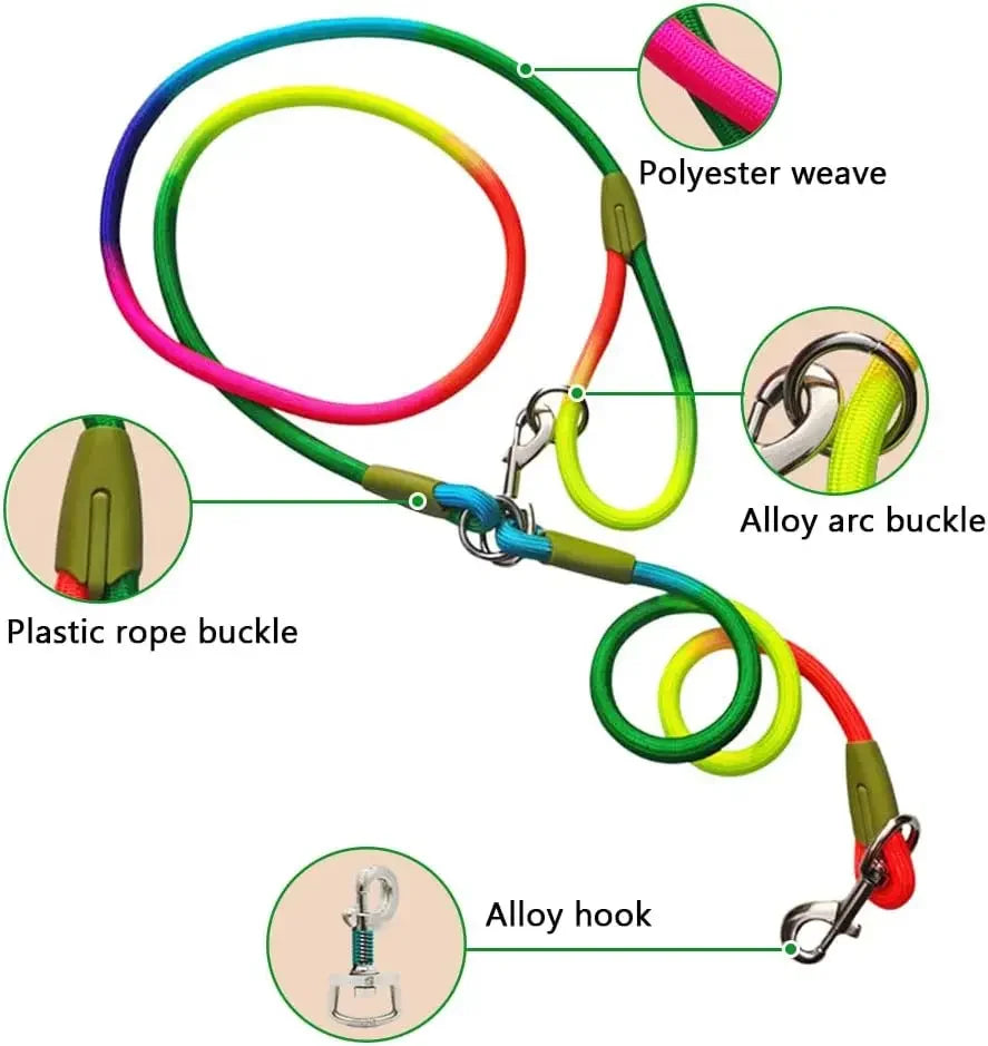 Hands Free Dog Leash Reflective Flexible Nylon Walking Jogging Leash Fall 2025 Secure Hands Free Control