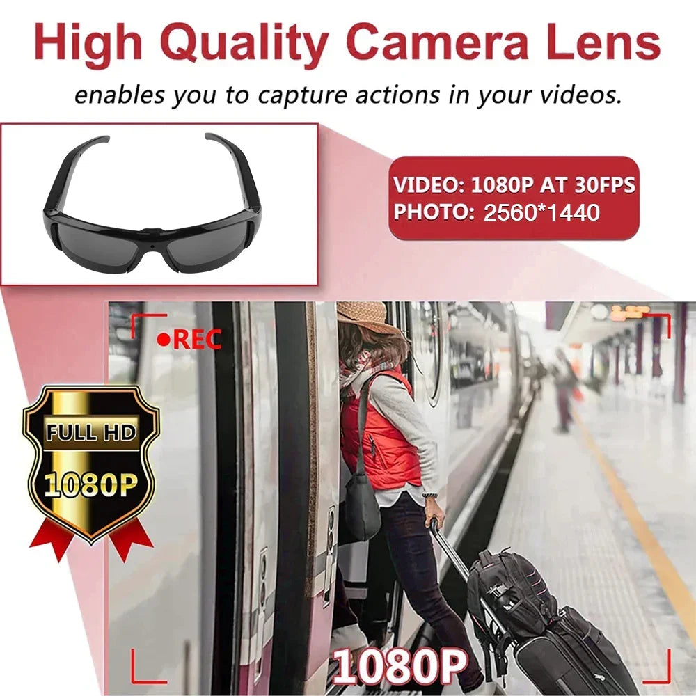 Glasses Mini Camera 1080P HD Wearable Sunglasses Video Recorder TikTok Viral Fall 2025 Hands Free Recording