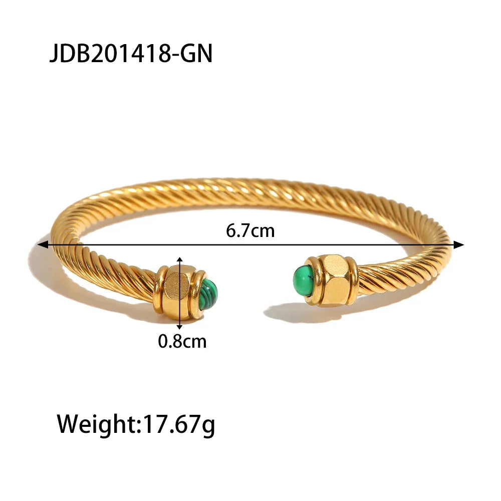 Gold Plated Stainless Steel Stackable Bracelet Kit Cuff Jewelry For Elegant Layering Spring 2026 Gift