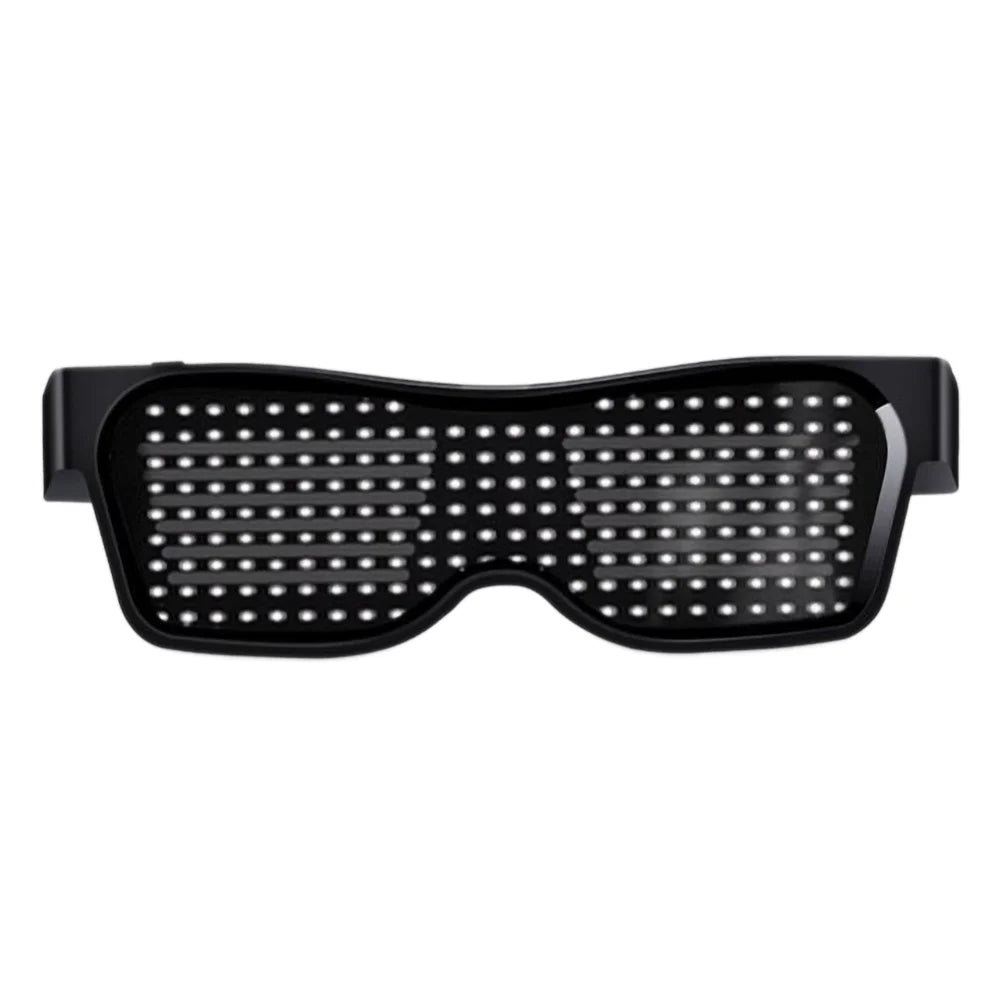 LED Bluetooth Text Glasses for DJs - USB Charging Party Gift