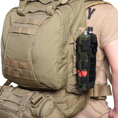 MOLLE Radio Pouch and Water Bottle Holder - Flexible 40 Oz Pouch for Backpack Fall 2025 Tactical Gear Accessory