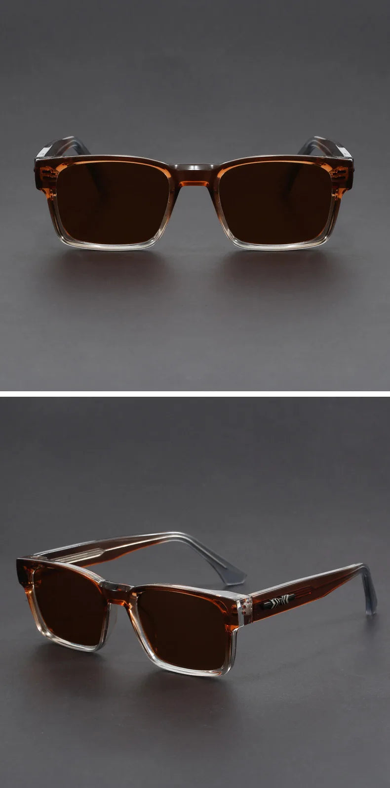 mirror lens, anti-mist outdoor driving shades, wide coverage – Men's square frame sunglasses UV400
