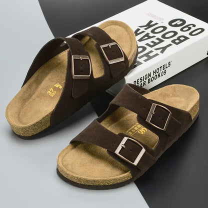 Summer Leather Men Sandals - Sturdy Anti-Slip Outdoor Beach Casual Shoes for Women