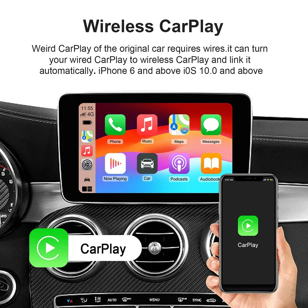 CarPlay AI Box Cordless CarPlay Android Auto Smart TV Box Fall 2025 Netflix YouTube In Car