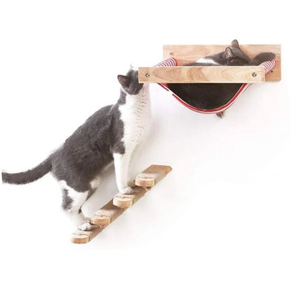 Cat Tree Wall Mounted Hammock Kit Vertical Climbing Cat Furniture Fall 2025 Space Saving Scratching Playground