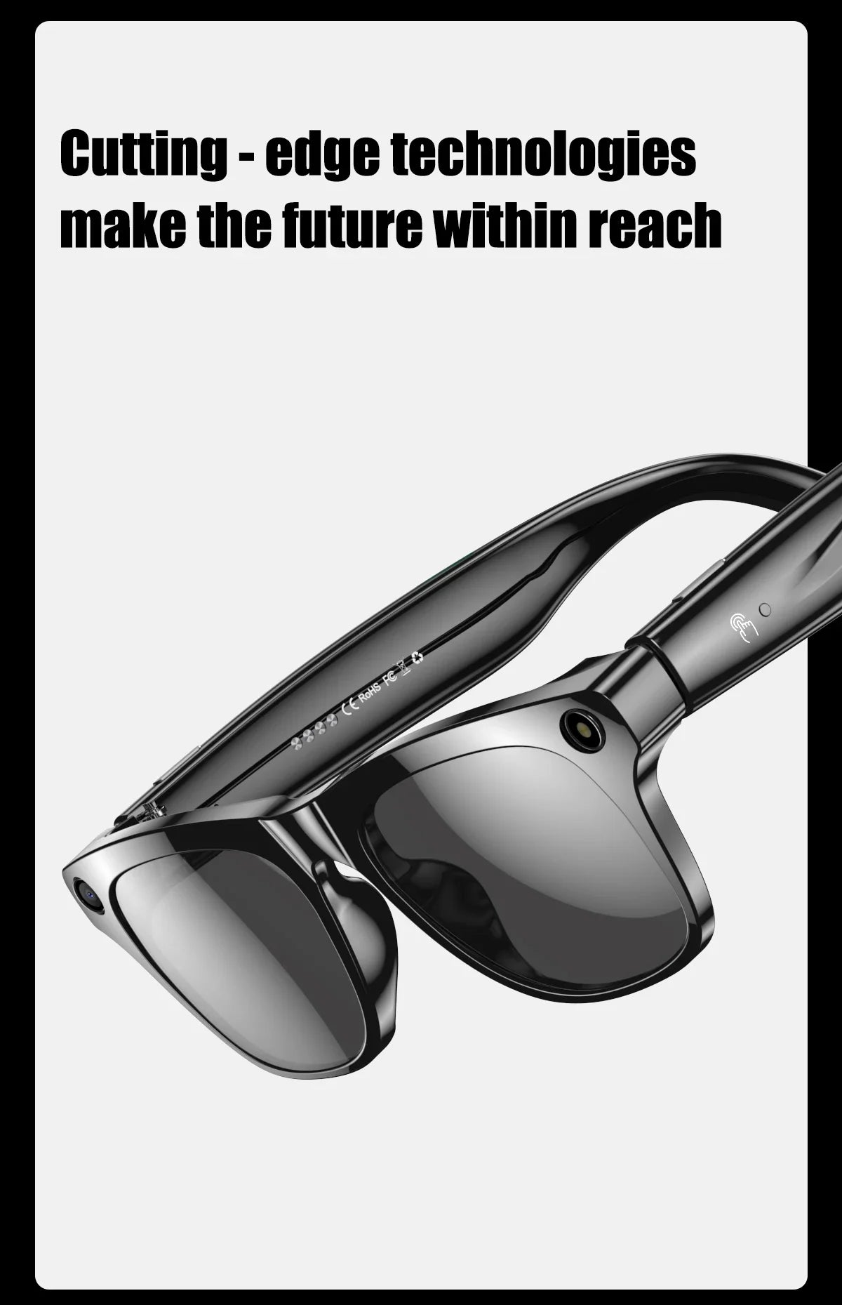 AI Smart Camera Glasses Bluetooth Call Voice Assistant