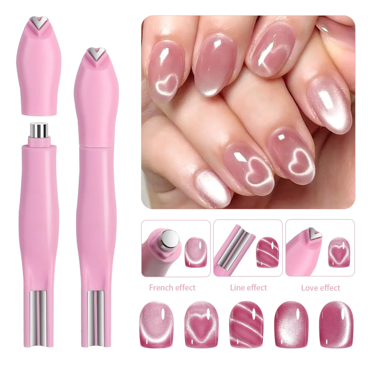 Cat2026 Edition Eye Nail Magnet Double Headed Magnetic Pen Device For Precise Nail Art Design TikTok Viral Fall