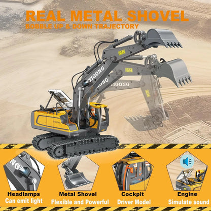 Remote2025 Edition Control Excavator Toy 4WD Construction Vehicle Battery Included Kids Gift Fall