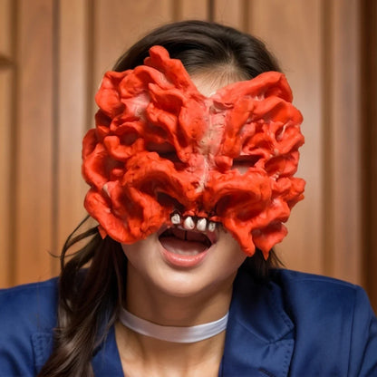 Mask Zombie Half Face Mushroom Cosplay Halloween 2025 Prop