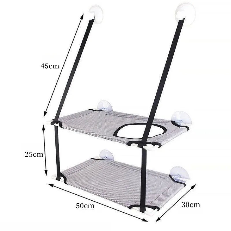 Hammock Cat Window Bed Double Decker Suction Cup Mount Sunny Seat Fall 2025 Wall Mounted Cozy Napping Spot