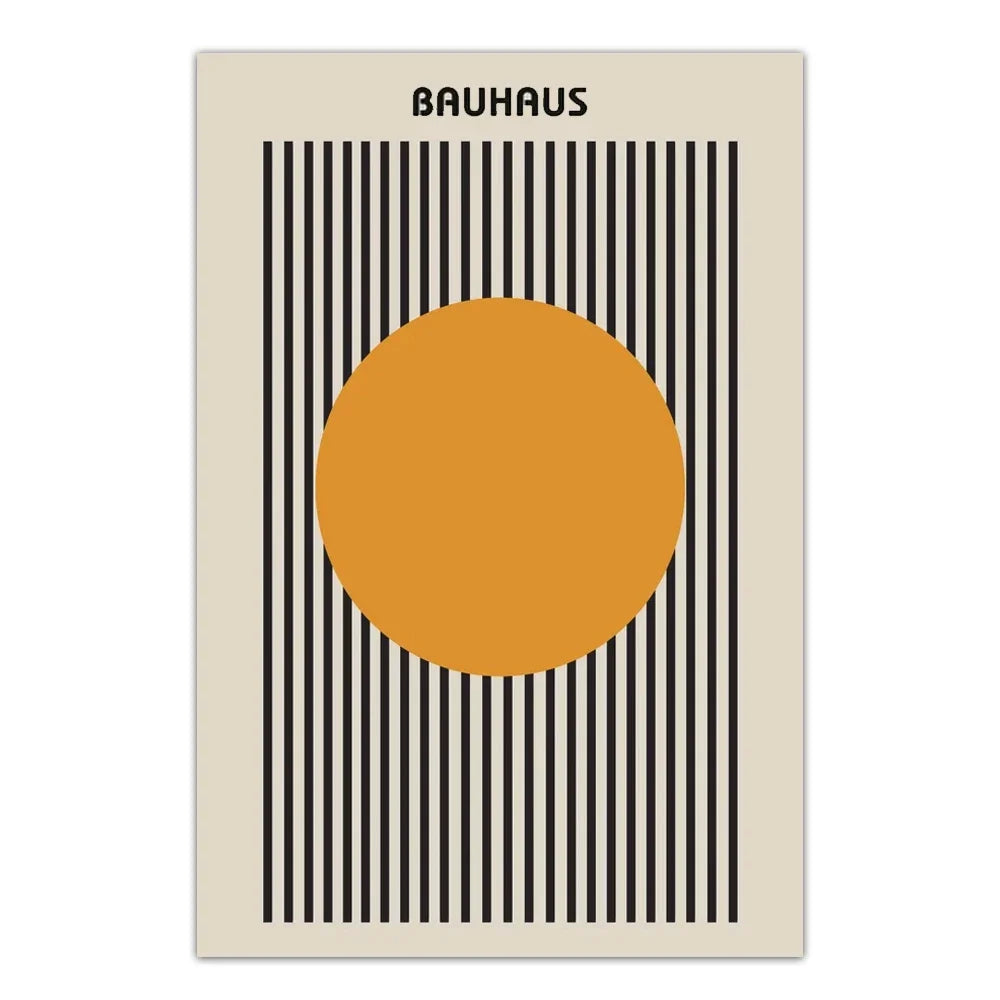 Contemporary Bauhaus Patterned Wall Art Prints Three Piece Kit