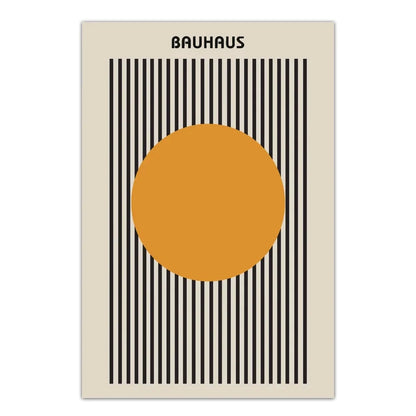 Contemporary Bauhaus Patterned Wall Art Prints Three Piece Kit