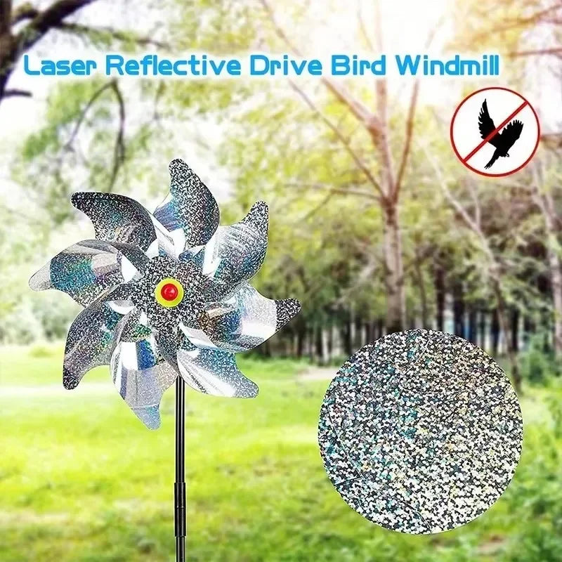 Repeller Bird Reflective Windmill Pinwheels 5 Pack Garden Deterrents For Yard And Orchard Backyard 2026 Eco-Friendly