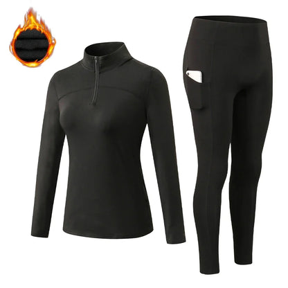 Women's Warm Thermal Long Johns Kit - Cozy Second Skin Winter Underwear for Active & Casual Wear