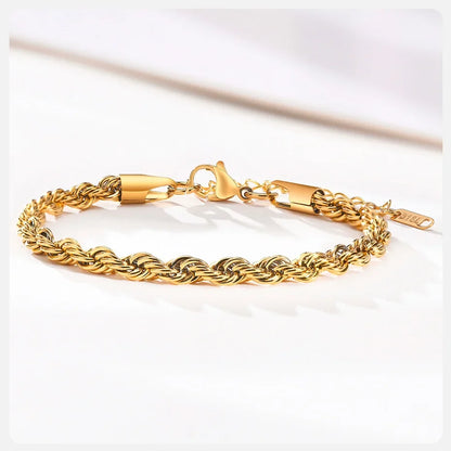 Steel Stainless Rope Chain Bracelet Twisted Singapore