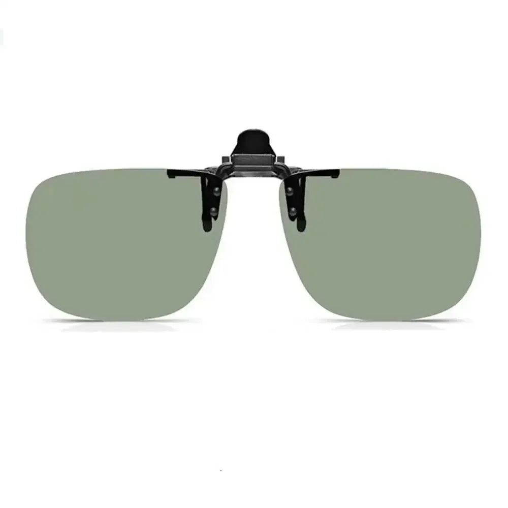 Clip-On2026 Edition Sunglasses Polarized UV400 Night Vision Driving Glasses Square Clip-Ons Anti-Glare Vintage Style