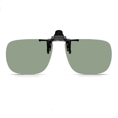 Clip-On2026 Edition Sunglasses Polarized UV400 Night Vision Driving Glasses Square Clip-Ons Anti-Glare Vintage Style