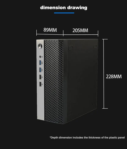 Mini ITX HTPC Case 1U PSU Support Mesh Travel-Friendly Household Theater