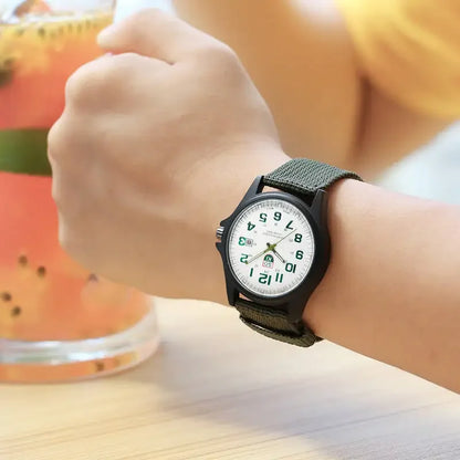 Watch Nylon Strap Quartz Military Style Sturdy