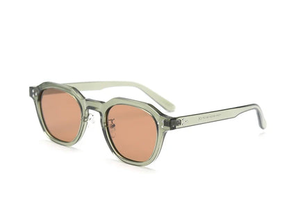 Style Korean Retro Sunglasses for Women TR90 Polygon Polarized UV400 Green Brown 2025 Summer