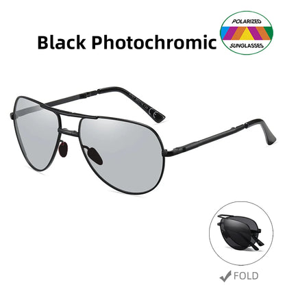 Sunglasses Aviator Foldable Metal Pilot Style Polarized UV400 Sun Glasses, Summer 2026 Trend, All-Day Comfort