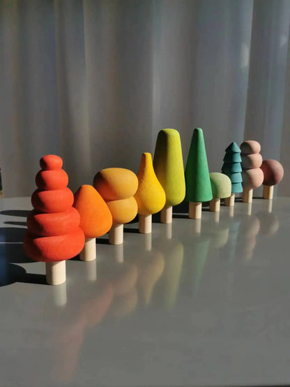Wooden Building Blocks Pastel Scandinavian Stacking Play Kit Fall 2025 Eco Friendly Imaginative Play Gift