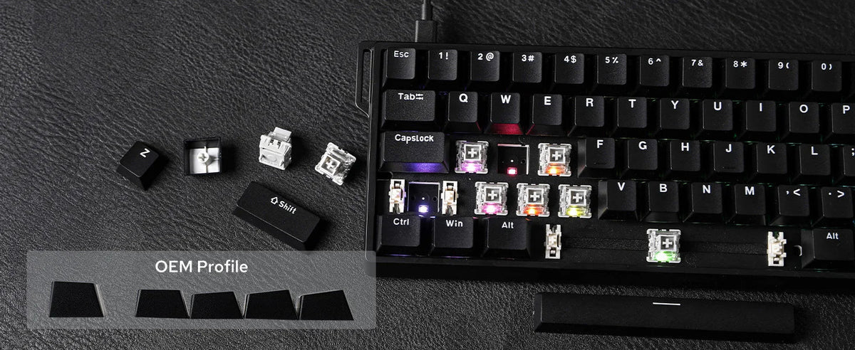 60 Mechanical Percent Hot Swap Keyboard Aluminum RGB Hall