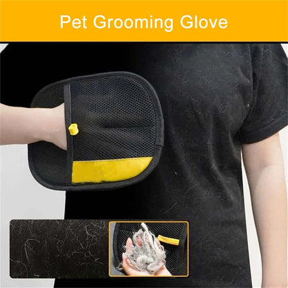 Removes Hair from Furniture and Coat, Cats and Dogs – Double-Sided Pet Grooming Glove