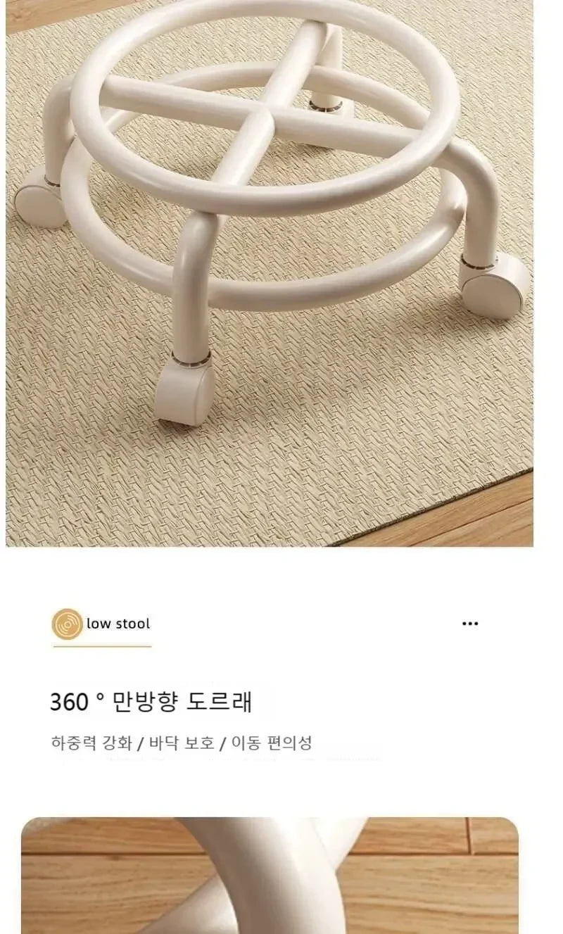 Child Rolling Stool Multi Functional Shoe Changing Seat