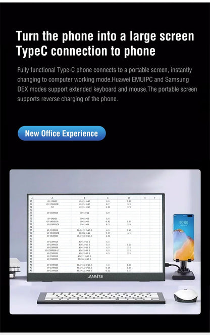 Travel-Friendly Monitor 14.1 Inch Touch IPS HDR10 Second Screen