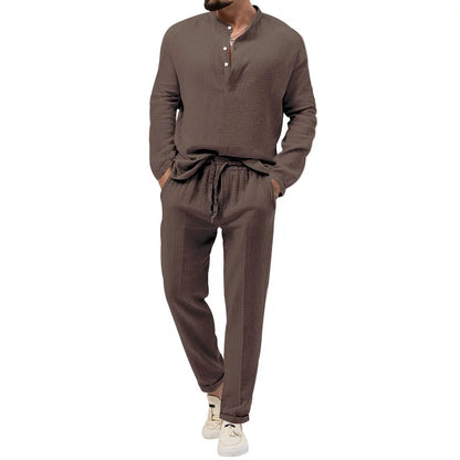 Fashion Casual Summer Men's T-Shirt & Shorts Kit - Breathable Short Sleeve Beach Suit