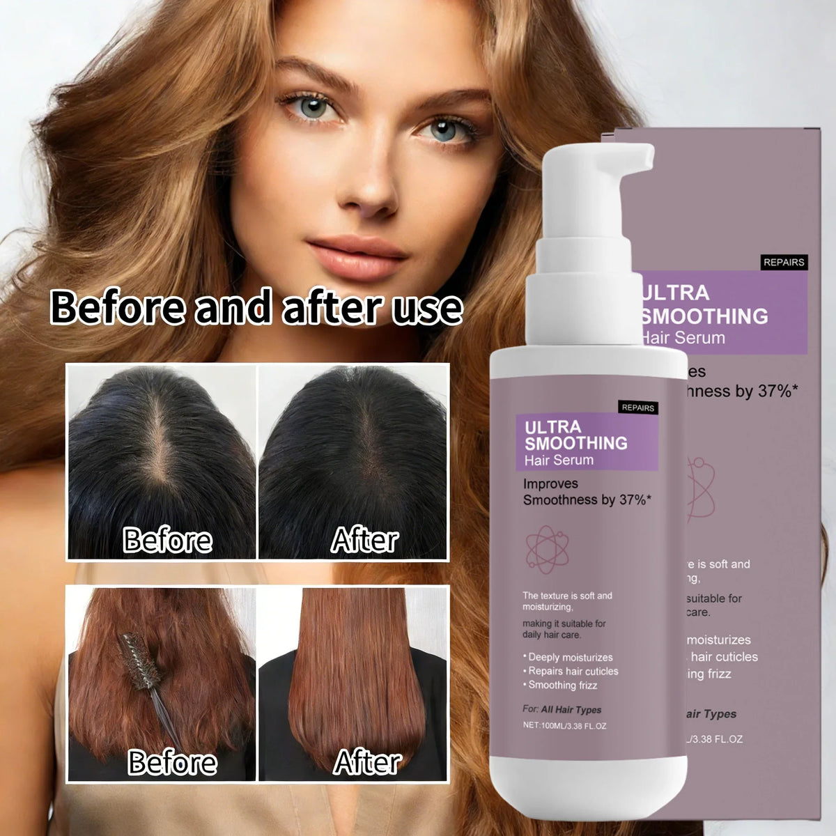 Serum Hair Organic Jojoba Oil With Squalane Ultra Smoothing For Damaged Hair Shiny Finish Spring 2026 Trend
