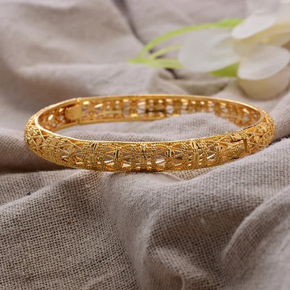 Gold Plated Bangles Deluxe Arabic Wedding Bracelet