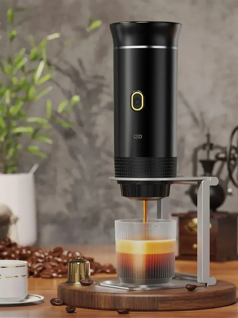 Cordless Motor-Driven Travel-Friendly Espresso Coffee Machine - 3-in-1 Travel Coffee Maker for Car & Household