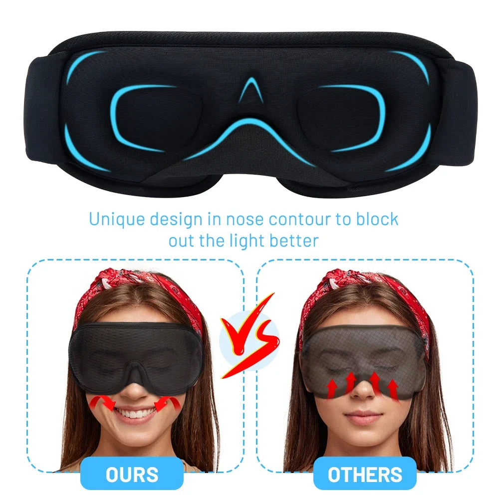 Light Blocking, Plush and Breathable Eyeshade for Travel and Night Rest – 3D Sleep Eye Mask