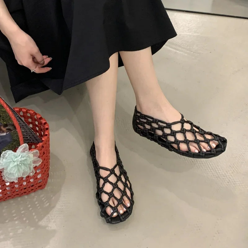 Women’s Breathable Ballet Flats - Mesh Weave, Summer