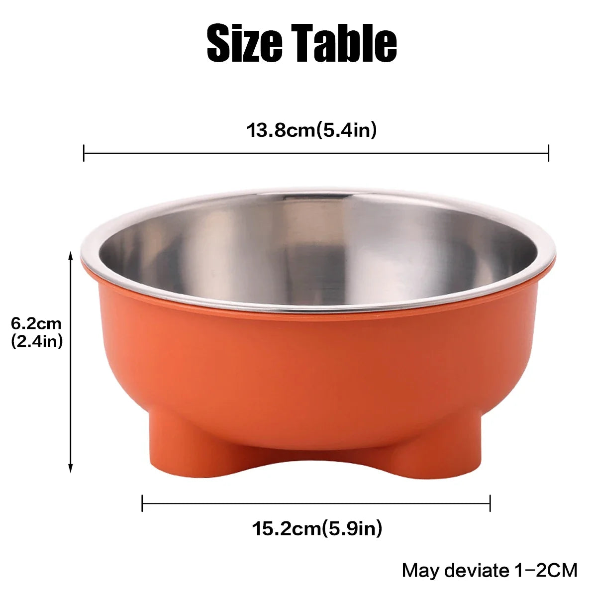 Anti Slip Stainless Steel Dog Bowl - Simple to Clean Indoor Pet Dish