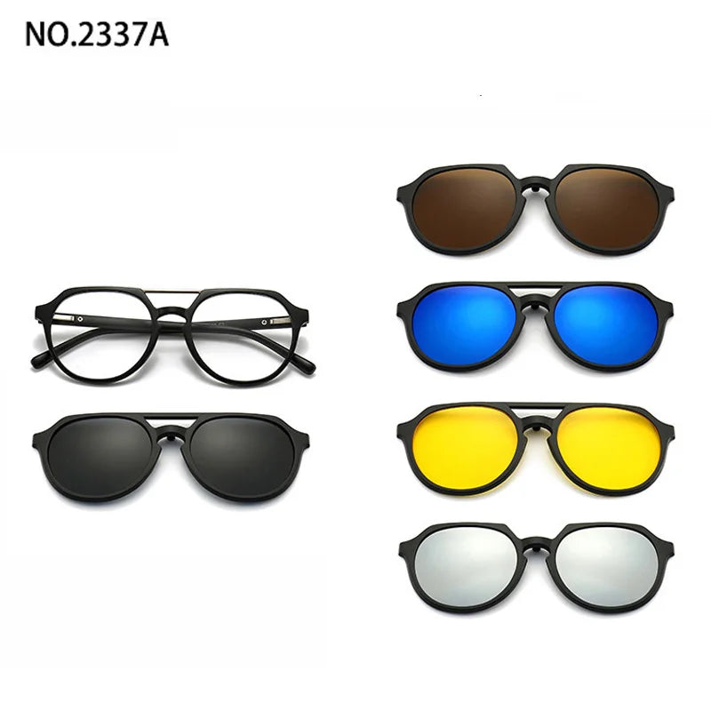 Magnetic Clip Sunglasses Interchangeable Lens Kit 5 Lenses Polarized Prescription Ready Summer 2026 Gift