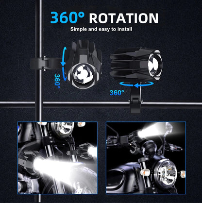 Auxiliary Fog Spot Light 3500K Strobe Off-Road Motorbike 2026 – HAOLIDE LED Motorcycle Headlight 6000K