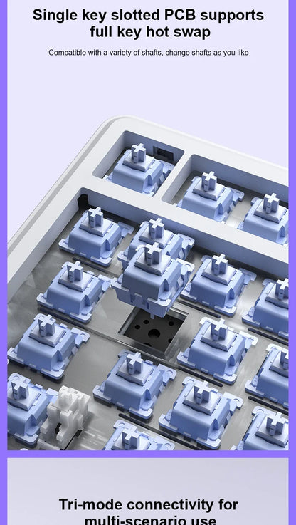 Gaming Mechanical Keyboard 75% Hot Swap RGB TFT Cordless