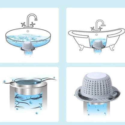 Hair Drain Catcher Collapsible Drain Protector For Bathtub Sink Shower Drains Spring Cleaning 2026 Keeps Drains Clear