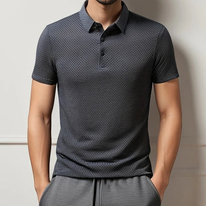 short sleeve, casual summer style, slim fit versatile top – Breathable men's polo shirt
