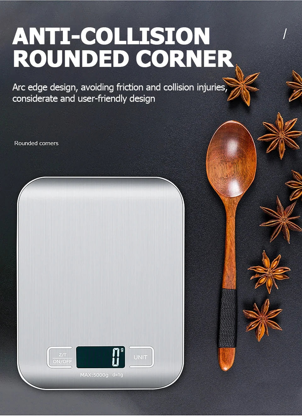 Kitchen Digital Scale Stainless Steel LCD Baking Scale