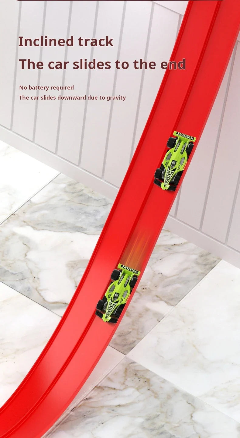 Kids Ramp Toy Back to School 2026 – Flexible DIY Double Race Track Kit Compatible 1/64 Cars