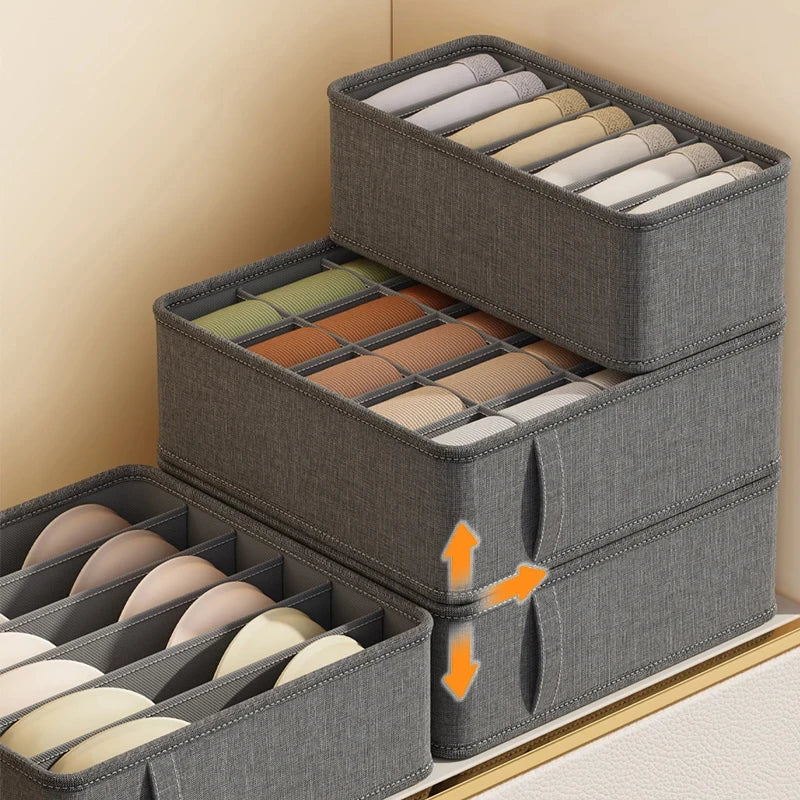 Polyester Sock Bra Organizer Box with 20 Grids - Household Organizers for Drawers & Cabinets