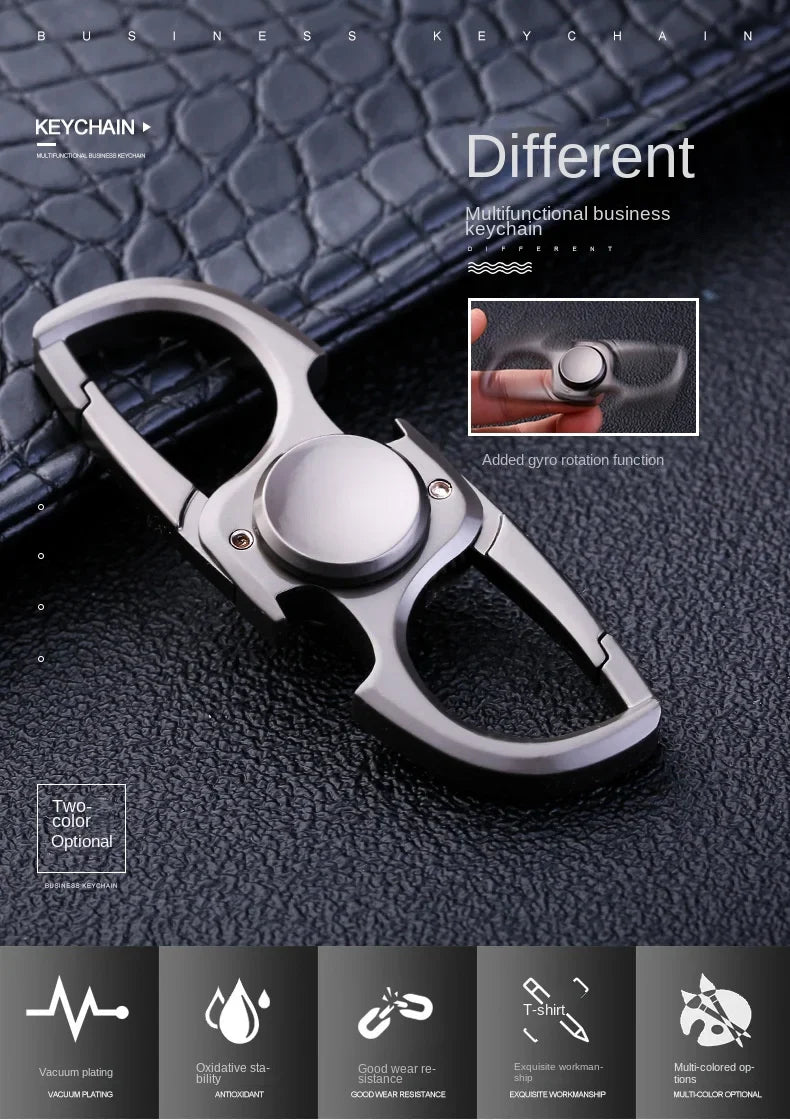 Fidget2025 Edition Spinner Keychain Stainless Steel EDC Gift