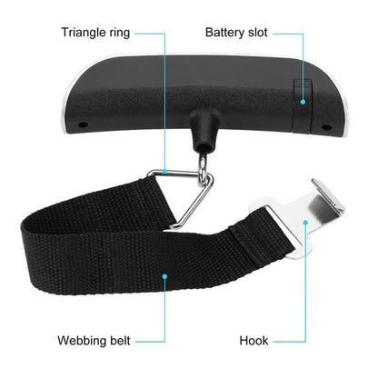 Luggage2026 Edition Scale Size S Digital LCD 50kg 110lb Hanging Travel Weighing Scale Travel-Friendly Travel Essential