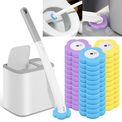 Disposable2026 Edition Toilet Brush Cleaning Kit With Long Handle Replacement Head And Auto Lid Opening, Eco Friendly Bathroom Device Fall